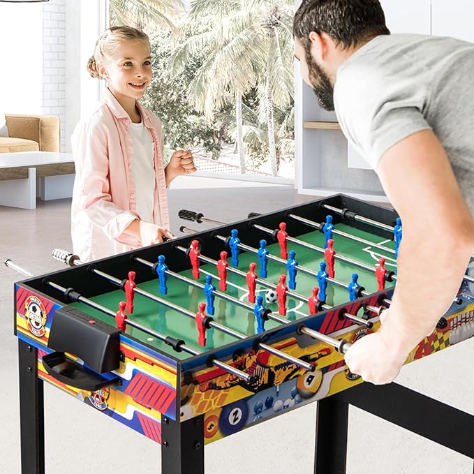 Goplus 12-in-1 Multi Game Table, Combo Game Table w/Foosball, Billiard, Table Tennis, Air Hockey, Bowling, Shuffleboard, Checkers, Chess, Backgammon, Kids Adults Combination Game Set for Home Arcade