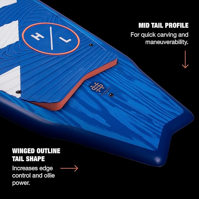 Hyperlite Landlock Wakesurf Board – Forgiving Longboard Style Wakesurf Board - Perfect for Beginners and Intermediate Riders or for Your First Surf Session