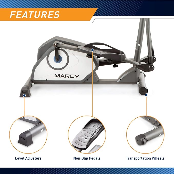 Marcy Magnetic Elliptical Trainer Cardio Workout Machine