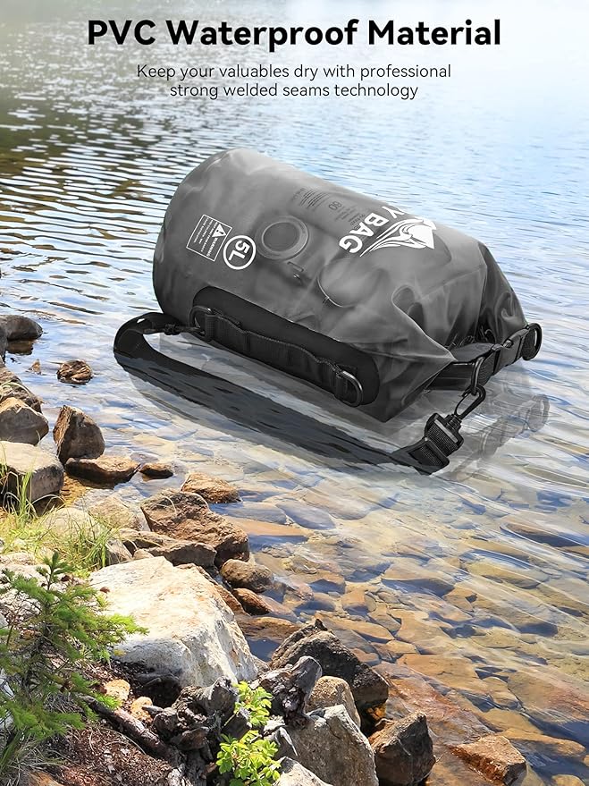 HEETA Dry Bag Waterproof for Women Men, 5L/10L/20L/30L/40L Roll Top Lightweight Dry Storage Bag Backpack with Phone Case for Travel Swimming Boating Kayaking Paddle Board Camping Beach Accessories
