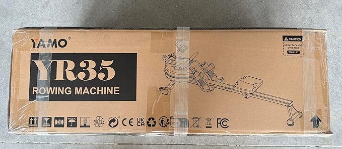 YAMO Water Rowing Machine for Home, Row Machine with 330LB Weight Capacity, Support Bluetooth & Compatible with Apps, Water Row Machine with Comfortable Seat and Tablet Holder