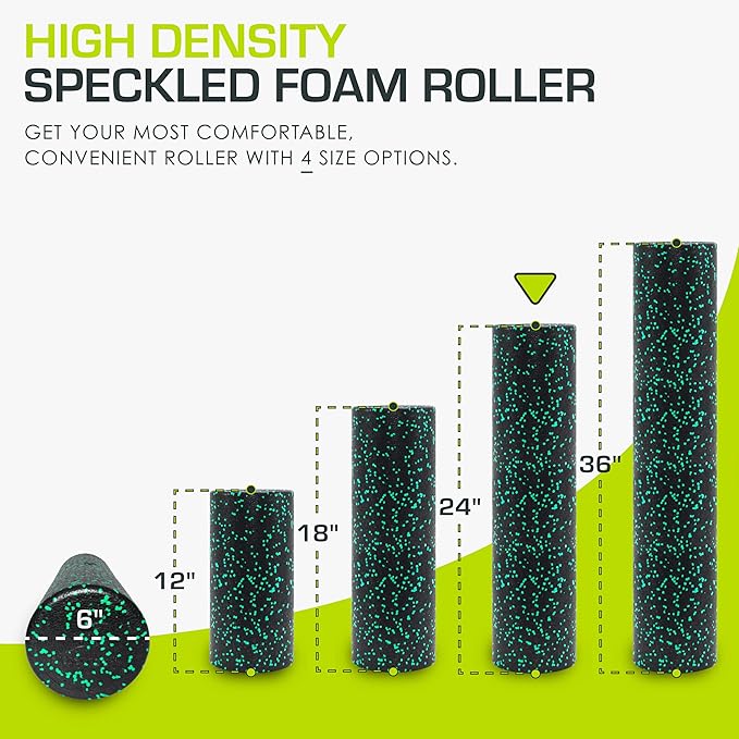 ProsourceFit High Density Foam Rollers 36 - inches Long,Firm Full Body Athletic Massage Tool for Back Stretching, Yoga, Pilates, Post Workout Muscle Recuperation