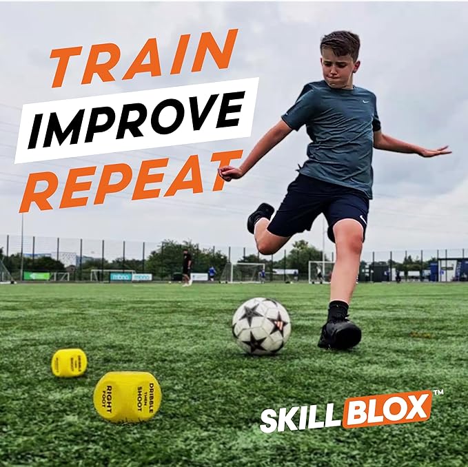 Soccer Shooting Training Dice (2 pcs) - Soccer Gifts for Boys 8-12 to Improve Soccer Shooting Skills - Boys and Girls Soccer Training Equipment (SHOTMASTER DICE)