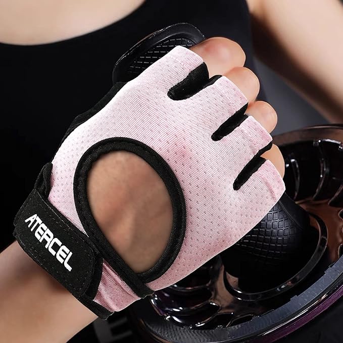 ATERCEL Weight Lifting Gloves Full Palm Protection, Workout Gloves for Gym, Cycling, Exercise, Breathable, Super Lightweight for Mens and Women