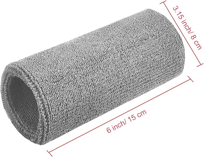 Willbond 6 Inch Wrist Sweatband Sport Wristbands Elastic Athletic Wrist Bands for Sports 2 Pieces
