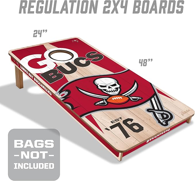YouTheFan NFL 2’ x 4’ Professional Wood Cornhole Game