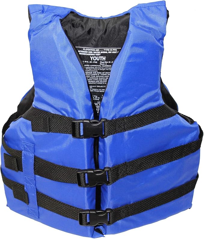 Life Jacket Paddle Vest; Coast Guard Approved Type III PFD Life Vest Flotation Device; Jet ski, Wakeboard, Hardshell Kayak Life Jacket; Ideal Extra Life Jacket for Pontoon Boat