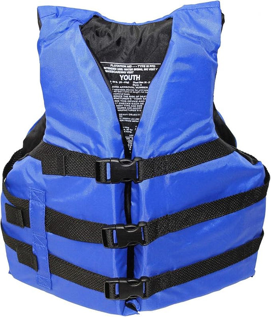Life Jacket Paddle Vest; Coast Guard Approved Type III PFD Life Vest Flotation Device; Jet ski, Wakeboard, Hardshell Kayak Life Jacket; Ideal Extra Life Jacket for Pontoon Boat