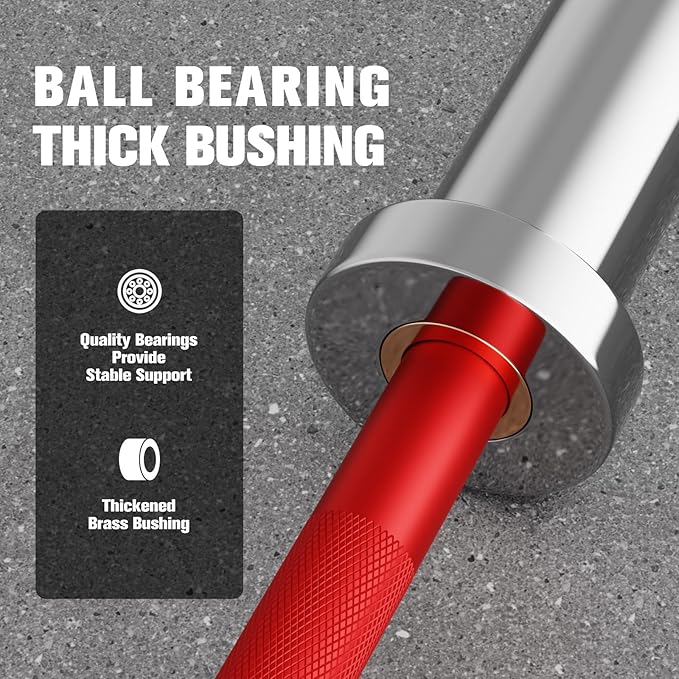 RitFit Barbell Weight Set - 4/6FT Olympic Barbell with Weight Plates (55-275LB Total) - Weightlifting Equipment for Squats, Curls, Deadlifts, Presses, Hip Thrusts