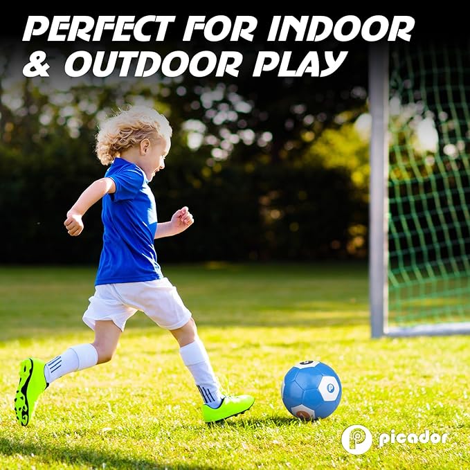 Soccer Ball Size 3, Size 4 - Kids Aged 3-5 6-8 8-12 Outdoors Sports Training Playing Ball Set with Pump Teens Girls Boys Back to School Gift