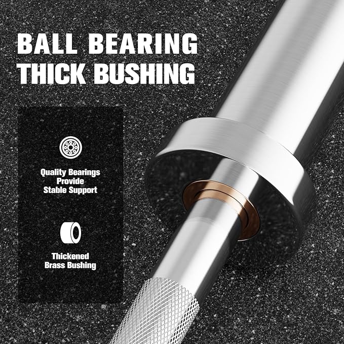 RitFit Barbell Weight Set - 4/6FT Olympic Barbell with Weight Plates (55-275LB Total) - Weightlifting Equipment for Squats, Curls, Deadlifts, Presses, Hip Thrusts