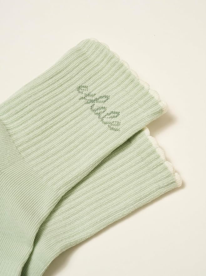 Crew Half Calf Grip Socks, Cutest Fruits Pilates Socks, Ruffle socks, Non-Slip, Barre Yoga Fitness