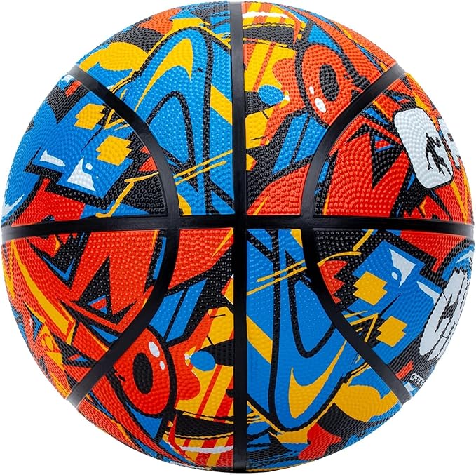 AND1 Chaos Rubber Basketball: Official Regulation Size 7 (29.5 inches) Rubber Basketball - Deep Channel Construction Streetball, Made for Indoor Outdoor