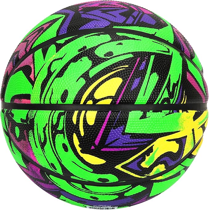 AND1 Supreme Grip Rubber Basketball: Official Regulation Size 7 (29.5 inches) - Deep Channel Construction Streetball, Made for Indoor Outdoor Basketball Games