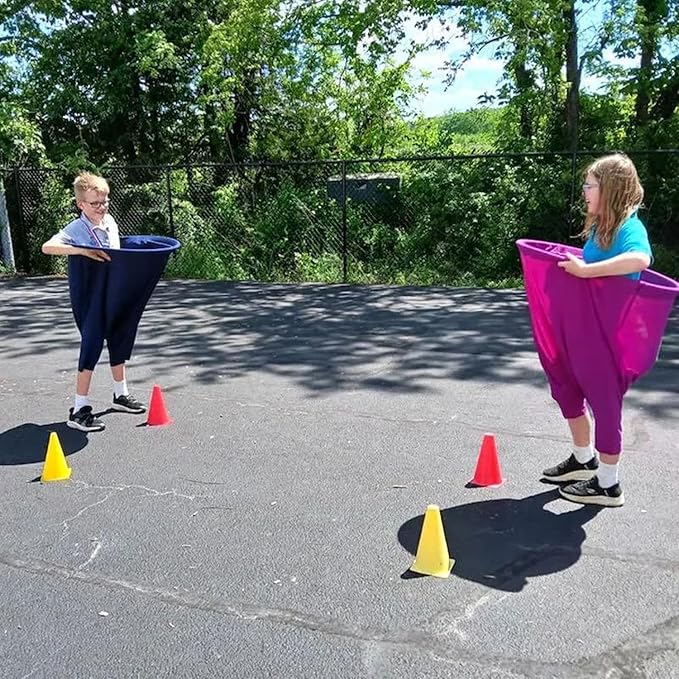 Granny Pants Yard Game, Giant Outdoor Party Game with 4 Bouncy Balls and Pump,Team Relay Family Reunion Party Field Game Set