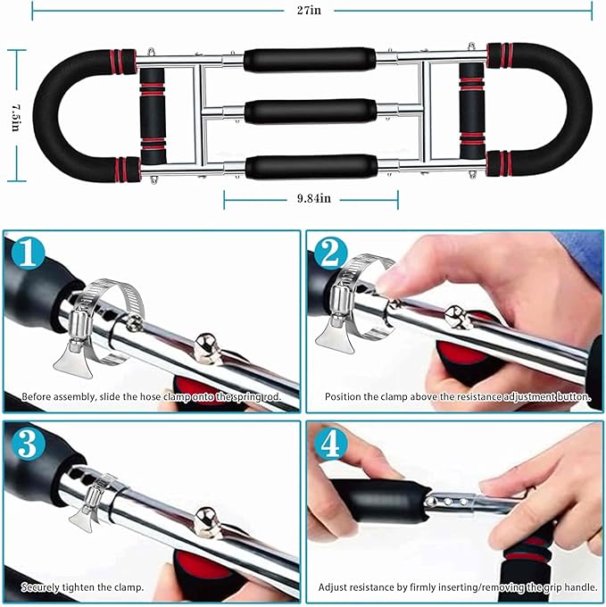 Twister Arm Trainer,Adjustable 40-220lb Chest Workout Equipment Power Twist Arm Trainer,Forearm Strengthener,Portable Twister Arm Workout for Home Fitness