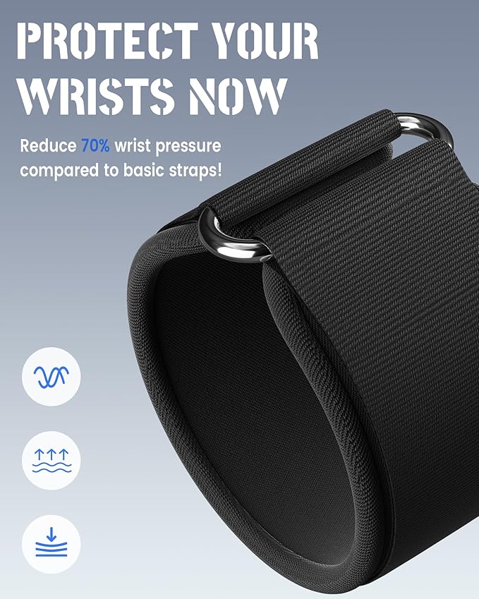 2025 Upgrade Weight Lifting Hooks, Gym Heavy Duty Power Lifting Straps for Men & Women Deadlifts, Pull Up, Powerlifting, Shrugs