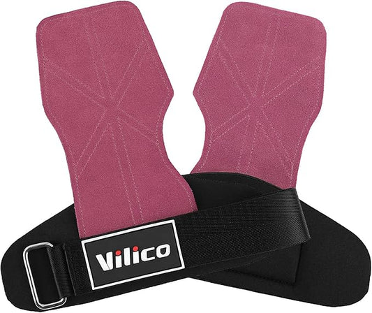 Leather Weight Lifting Gloves Wrist Straps for Weightlifting, Adjustable Weight Lifting Straps Cobra Grips, Gym Strap Gym Gloves for Men Women