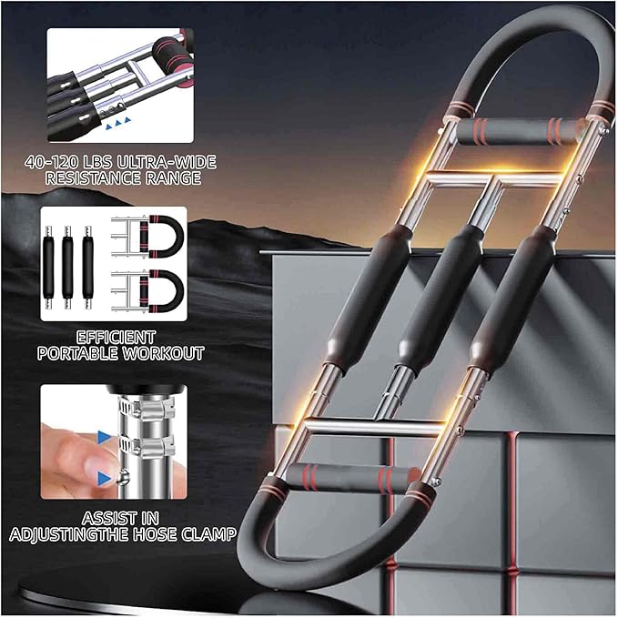 Twister Arm Trainer,Adjustable 40-220lb Chest Workout Equipment Power Twist Arm Trainer,Forearm Strengthener,Portable Twister Arm Workout for Home Fitness