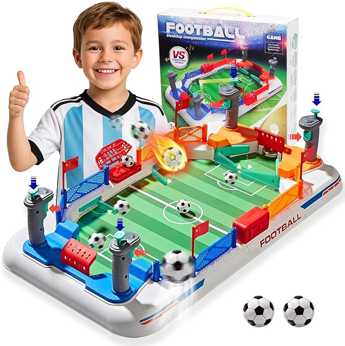 Mini Soccer Board Game for Kids: Foosball Table Toys for 3 4 5 6 7 8-12 Year Old Kids - Pinball Interactive Sports Game Age 3+ Indoor Home Party - Birthday Gift for Boys Girls