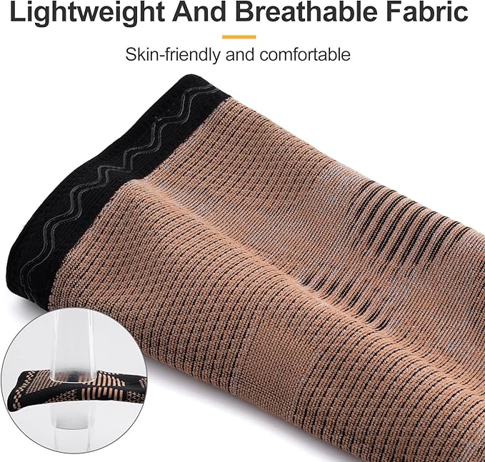 Knee Brace for Women and Men, Knee Compression Sleeve for Running, Workout, Hiking, and Fitness, Knee Brace for Arthritis Pain and Support (Pair, Black, Large)