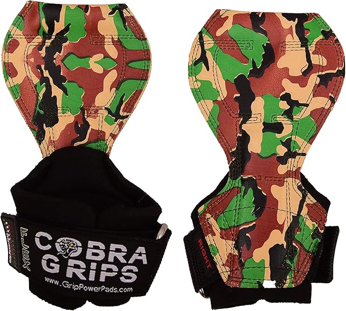 2018 Cobra Grips Flex Model Weight Lifting Gloves Heavy Duty Straps Alternative Power Lifting Hooks for Deadlifts with Padded Wrist Wrap Support Bodybuilding