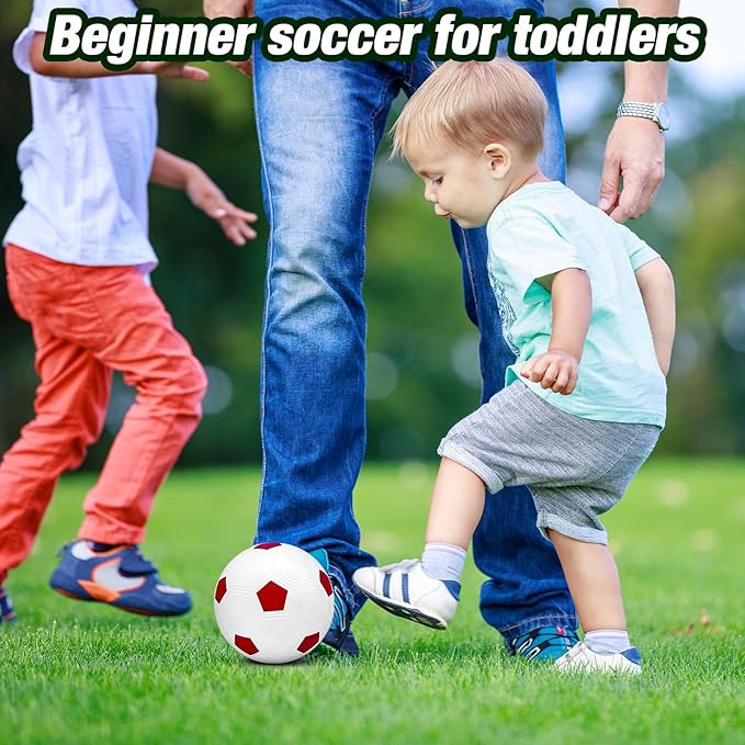 Christmas Deflated Soccer Ball with Pump for Age 2-4 Shoebox Gifts,Bulk Shoebox Gift Fillers,Toddler Soccer Balls for Charity Donations Soccer Ball Party Favors