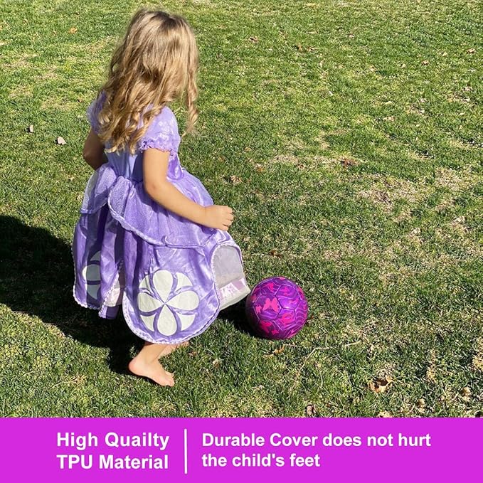 Soccer Ball Size 3, Size 4 - Kids Aged 3-5 6-8 8-12 Outdoors Sports Training Playing Ball Set with Pump Teens Girls Boys Back to School Gift