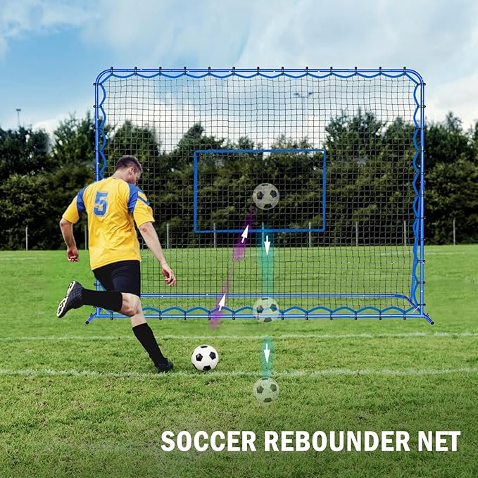 Dual-Mode Soccer Goal Net & Soccer Rebounder Net,Premium Durability for Intense Shooting Training,Quick-Switch Angle Soccer Training for Control,Passing Practice,Soccer Gifts for Kids Teen Adult
