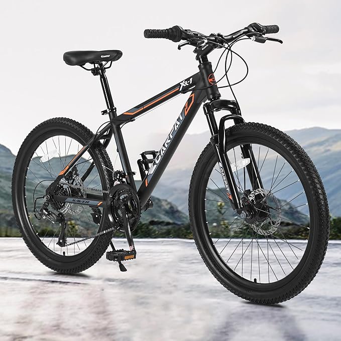 24/26/27.5 Inch Wheels Mountain Bike Shimano 21 Speeds with Mechanical Disc Brakes Aluminum/High-Carbon Steel Frame Suspension MTB Bikes Mountain Bicycle for Adult & Teenagers