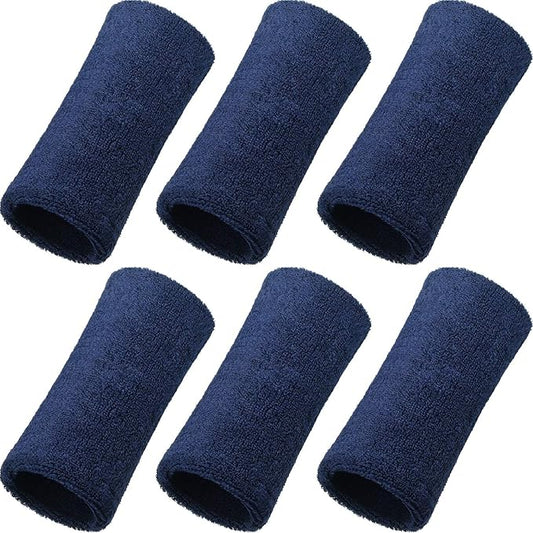 WILLBOND 6 Inch Wrist Sweat Bands for Men Women Tennis Elastic Athletic Long Sweatband Wrist Absorbent for Basketball Tennis Running Outdoor Activity