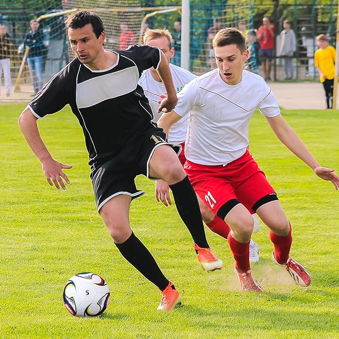 18 Pcs Soccer Balls Football with 4 Pumps Sports Soccer Balls Official Size Soccer Indoor Outdoor Soccer for Child Teens Adult Players Game Training Back to School Gift