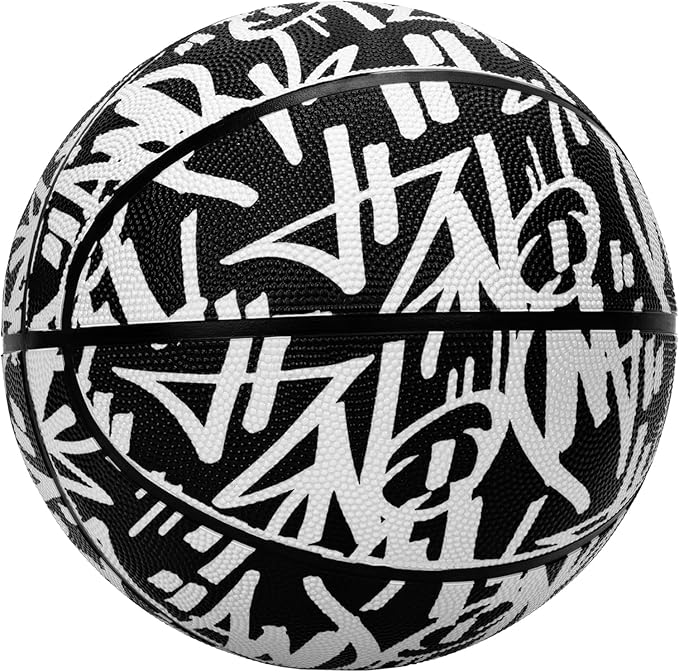 AND1 Fantom Graffiti Rubber Basketball - Streetball for Indoor and Outdoor Use, Deep Channel Construction and Durability