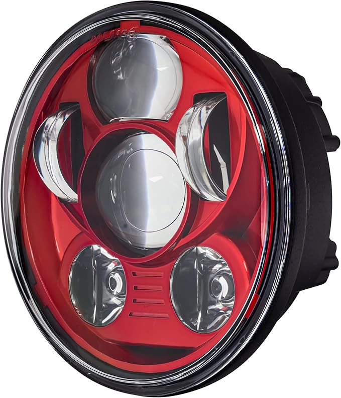Eagle Lights 5.75 inch Red LED Projection Headlight - Generation III for Harley Sportster, Indian Scout (Red)