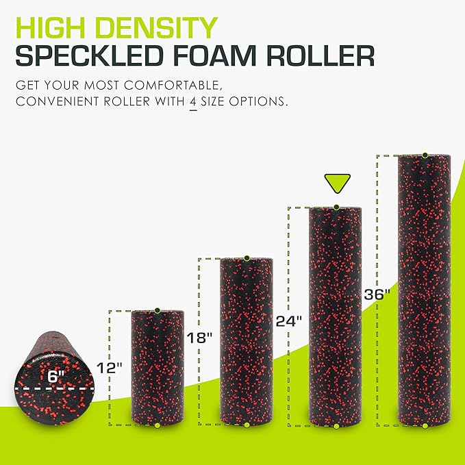 ProsourceFit High Density Foam Rollers 36 - inches Long,Firm Full Body Athletic Massage Tool for Back Stretching, Yoga, Pilates, Post Workout Muscle Recuperation