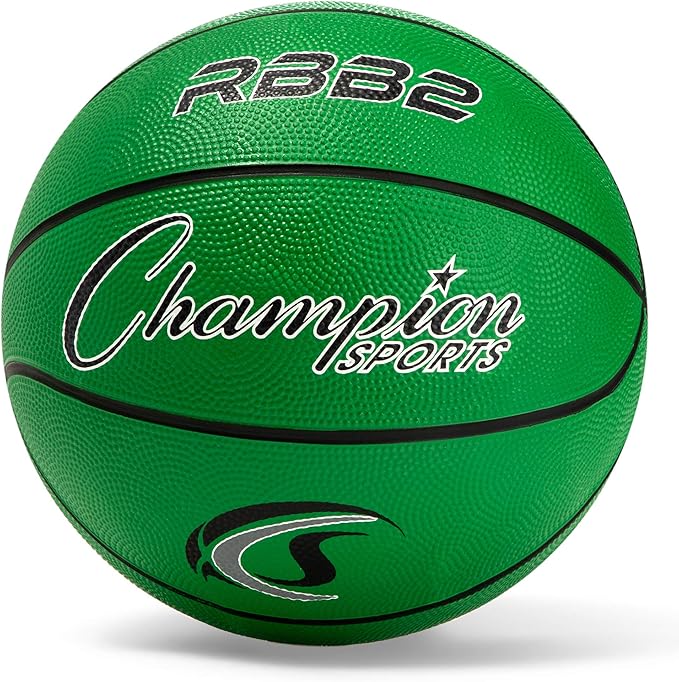 Champion Sports Rubber Basketballs – Heavy Duty Pro-Style, Indoor/Outdoor Use, Premium Basketball Equipment for Physical Education, Various Sizes & Colors (Size 3, 5, 6, 7)