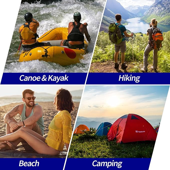 Dry Bag Backpack,25L Dry bags waterproof Kayaking, Waterproof bag with Waist Pouch and Phone Case,Waterproof Backpack Marine dry bag for Kayaking, Beach, Rafting, Boating (Black)