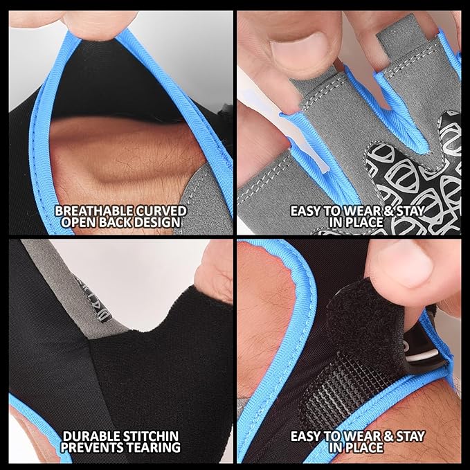 AYRO Breathable Weight Lifting Gym Workout Gloves with Extra Grip for Men & Women, Exercise Gloves with Full Palm Protection, Removal with Durable Closure, for Weightlifting