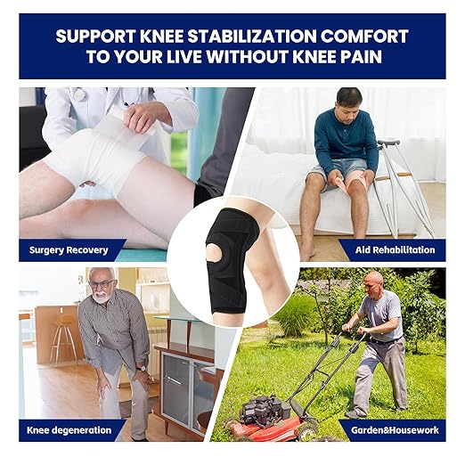 Galvaran Knee Brace for Meniscus Tear:Adjustable Knee Support for Maximum Knee Pain,Side Stabilizers for Injury or Surgery Recovery - Men and Women