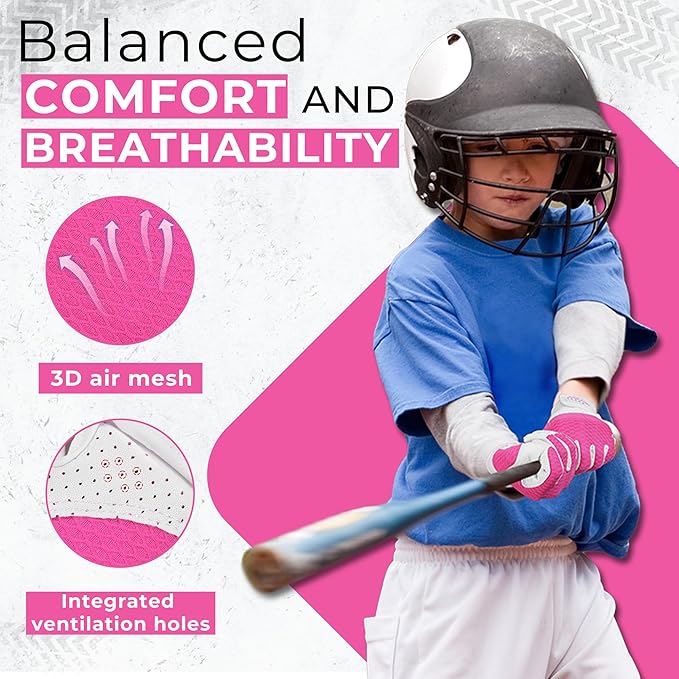 HANDLANDY Baseball Batting Gloves for Adult Youth, Grip Breathable Softball Batting Gloves Fit Men Kids Boys Girls