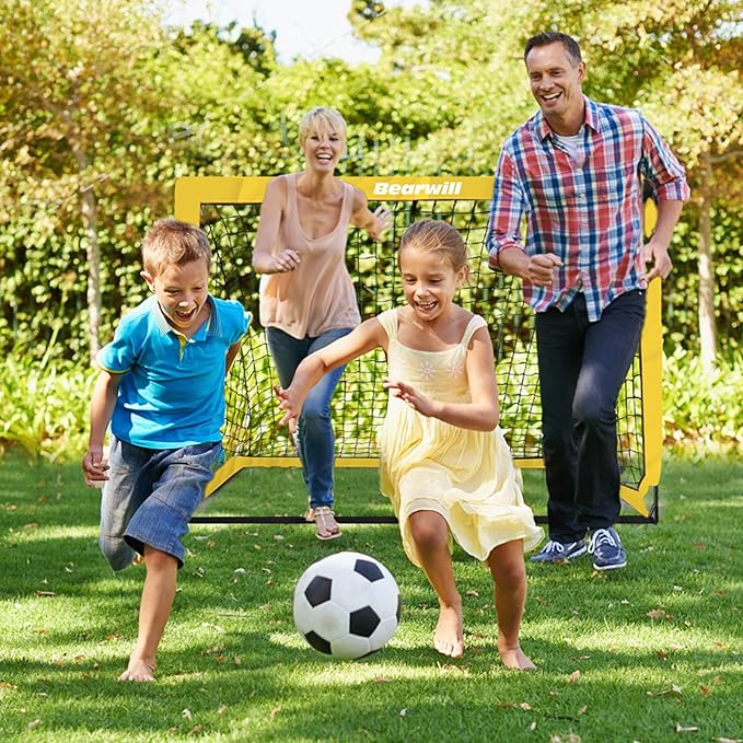 Soccer Goal, Kids Soccer Goals for Backyard Set of 2, 4x3ft Portable Soccer Goal Pop Up Soccer Net, Kids Soccer Net Training Equipment with Soccer Ball, Ladder, Cones, Targets