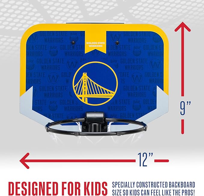 Franklin Sports NBA Team Over The Door Basketball Hoop - Kids Indoor Mini Basketball Hoop with Basketball - NBA Fan Shop Mini Hoop for Bedroom & Office