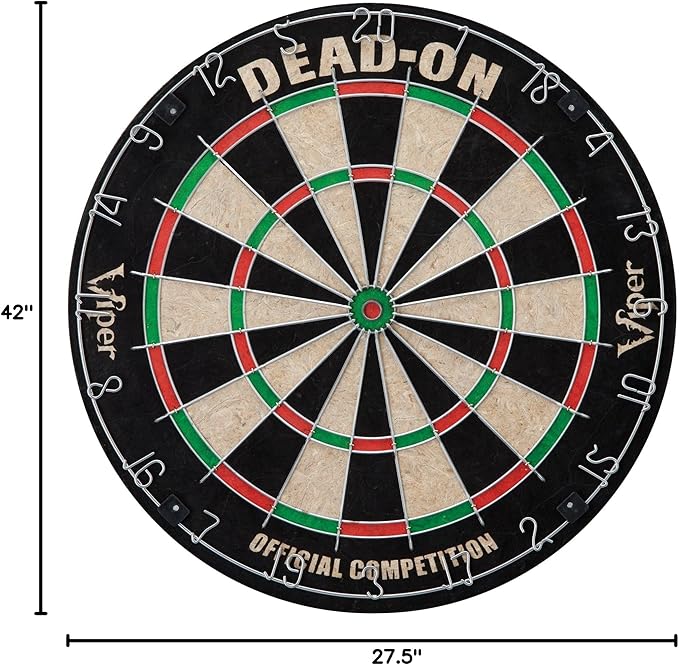 Viper by GLD Products Metropolitan Solid Wood Cabinet & Sisal/Bristle Dartboard Play-Ready Bundle