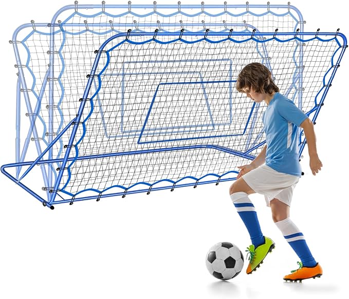 Soccer Rebounder Net, Quick-Switch Angle Soccer Training for Control, Passing Practice, Easy Setup Rebounder Gifts Aids & Equipment for Kids,Teens & Adults