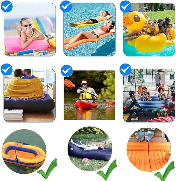 Electric Air Pump for Inflatables 5200mAh Air Mattress Pump Rechargeable Portable Mini Inflator/Deflator Pumps for Outdoor Camping, Inflatable Cushions, Air Mattress Beds, Swimming Ring Pool Toys