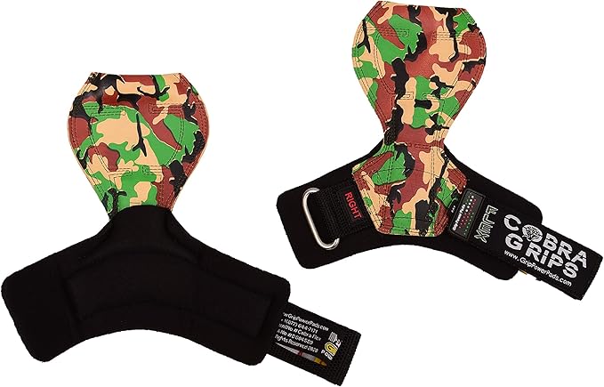 2018 Cobra Grips Flex Model Weight Lifting Gloves Heavy Duty Straps Alternative Power Lifting Hooks for Deadlifts with Padded Wrist Wrap Support Bodybuilding