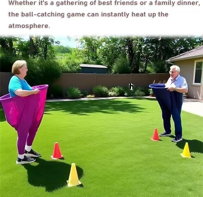 Granny Pants Giant Yard Game with Bouncy Balls - Ultimate Outdoor Tossing Party Game for Adults and Kids (RGBY)
