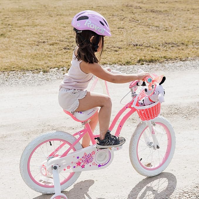 RoyalBaby Girls Bike EZ Bike Stargirl Training Free Balance to Pedal Easy Learning Bicycle, 12-20 Inch for Toddlers & Big Kids.