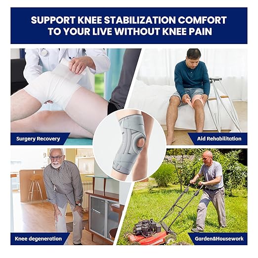 Galvaran Knee Brace for Meniscus Tear:Adjustable Knee Support for Maximum Knee Pain,Side Stabilizers for Injury or Surgery Recovery - Men and Women