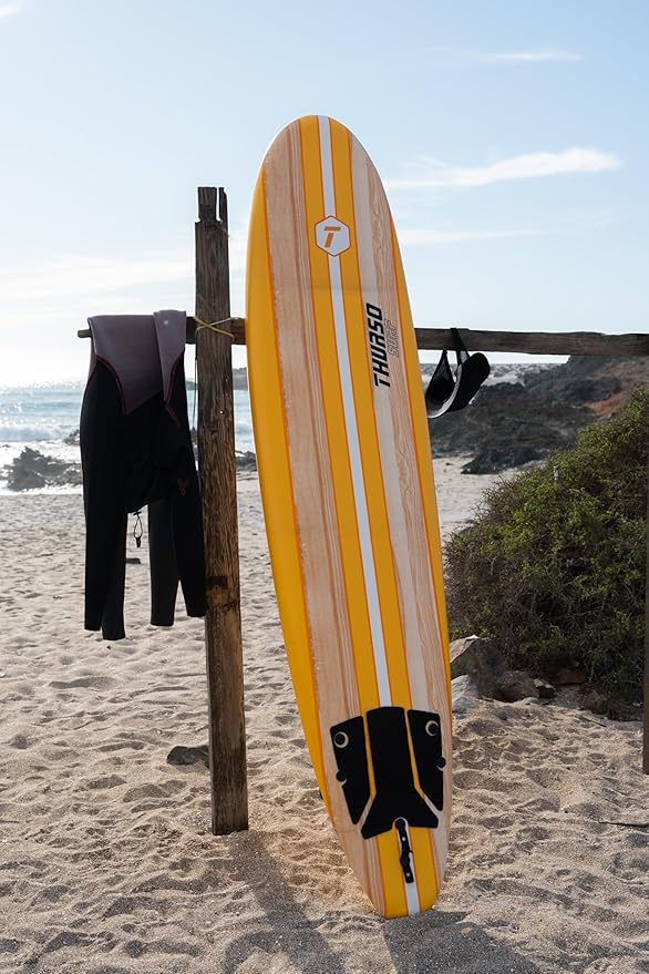 Thurso Surf 7/8 ft Soft Top Foam Beginner Surfboard for Adults and Kids Perfect Longboard for Surfing Beach Fun and Water Sports Lightweight and Durable Modern Design for All Levels of Surfers